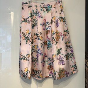 Flowery A-Line Skirt Size L